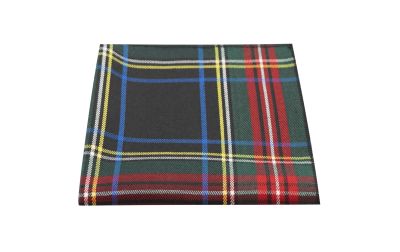 Traditional Dark Green & Black Tartan Pocket Square