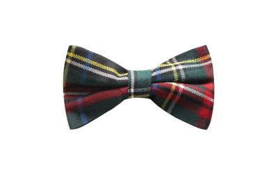 Traditional Dark Green & Black Tartan Bow Tie