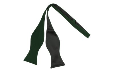 Dark Green Velvet Self-Tie Bow Tie