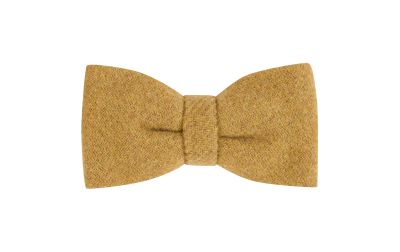 Mustard Woven Wool Bow Tie