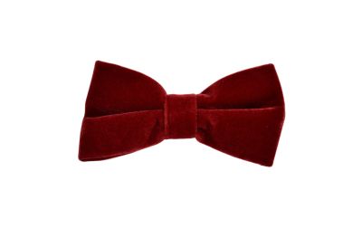 Dark Red Velvet Bow Tie