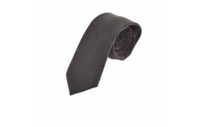 Dark Silver Grey Velvet Tie