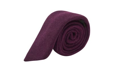 Dark Burgundy Donegal Tweed Tie