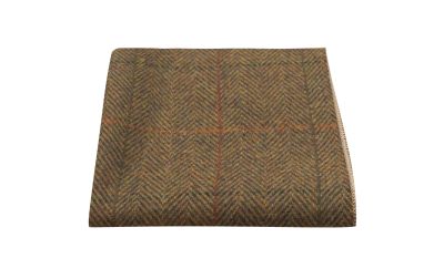 Dijon Herringbone Check Pocket Square