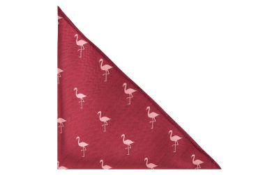 Burgundy Red Flamingo Herringbone Pocket Square