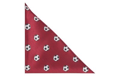 Burgundy Red Football Herringbone Pocket Square