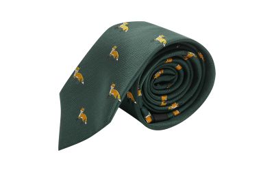 Dark Green Fox Herringbone Tie