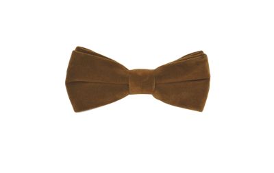 Gingerbread Brown Velvet Bow Tie