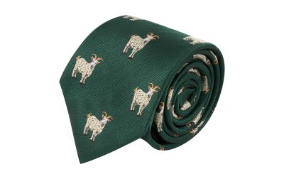 Dark Green Goat Herringbone Tie