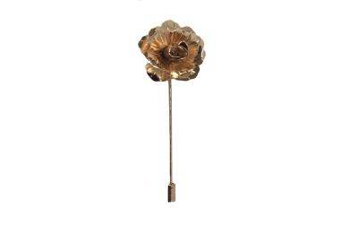 Gold Metal Flower/Rose Lapel Pin