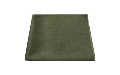 Dark Olive Green Suede Pocket Square