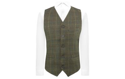 Heritage Check Regency Green Waistcoat