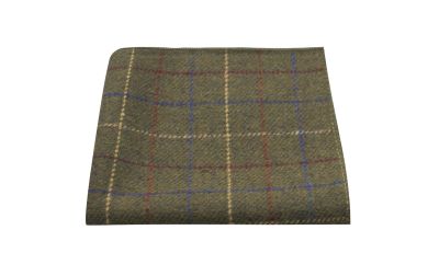 Heritage Check Regency Green Pocket Square