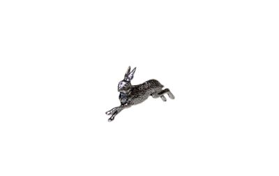 Running Hare Pewter Lapel Pin