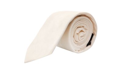 Ivory Velvet Tie