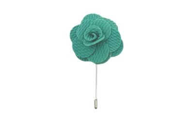 Jade Green Flower/Rose Lapel Pin