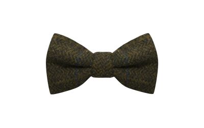Juniper Green Herringbone Check Bow Tie