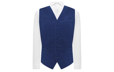 Royal Blue Velvet Waistcoat