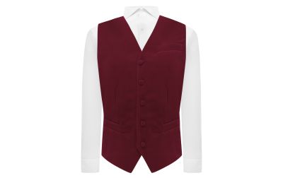 Burgundy Velvet Waistcoat