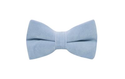 Light Baby Blue Velvet Bow Tie