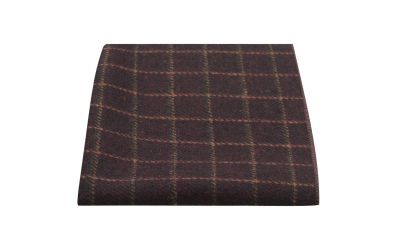 Merlot Red Tattersall Check Pocket Square