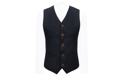 Highland Weave Deep Blue Waistcoat