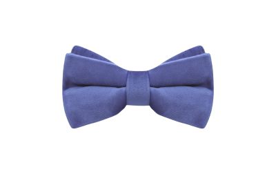 Ocean Blue Velvet Bow Tie