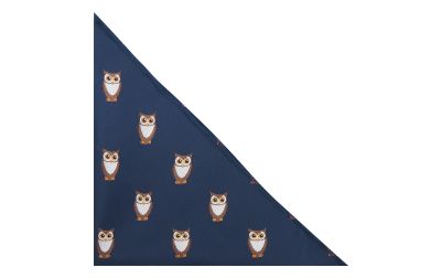 Navy Blue Owl Embroidered Pocket Square
