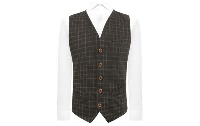 Oxford Blue Tattersall Check Waistcoat