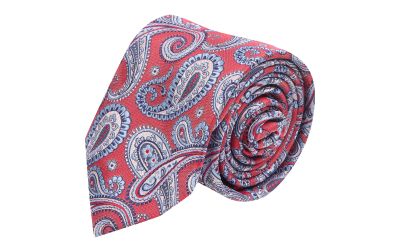 Red with Blue Paisley Tie