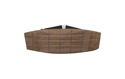 Peanut Brown Tweed Cummerbund