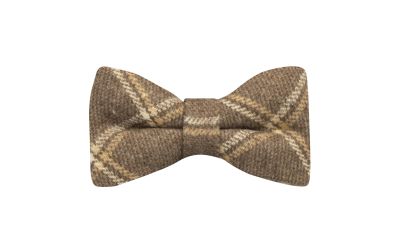 Heritage Pecan Brown Check Bow Tie