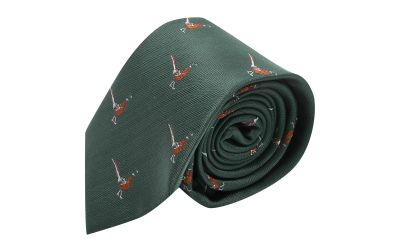 Dark Green Herringbone Pheasant Tie
