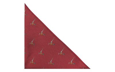 Burgundy Red Herringbone Pheasant Pocket Square