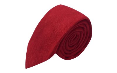 Chilli Red Suede Tie
