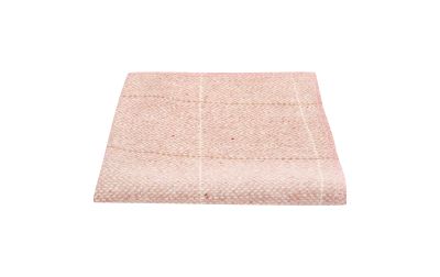Pink Herringbone Windowpane Check Tweed Pocket Square