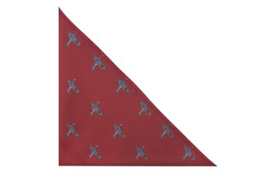 Burgundy Red Hurricane Fighter Plane Embroidered Pocket Square