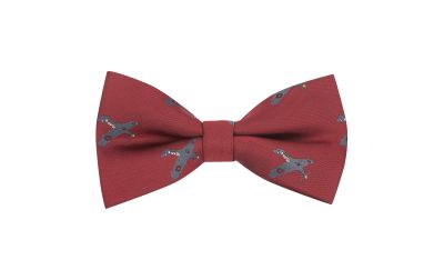 Burgundy Red Hurricane Fighter Plane Embroidered Bow Tie