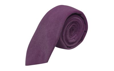 Deep Purple Textured Velvet Tie