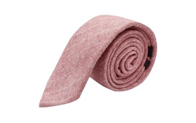 Indian Red Herringbone Tie