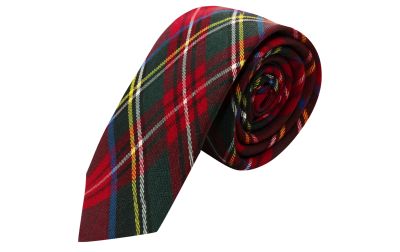 Boys Red Tartan Check Tie