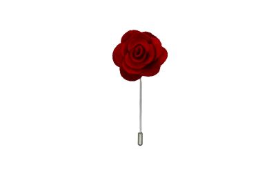 Rosso Red Velvet Flower/Rose Lapel Pin