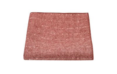 Rust Red Herringbone Pocket Square