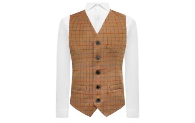 Heritage Check Rustic Brown Waistcoat