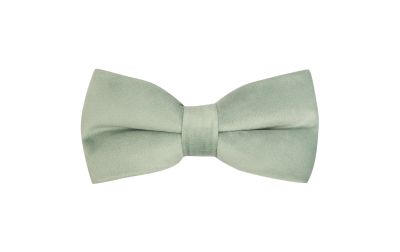 Pale Green Velvet Bow Tie