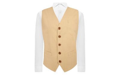 Sand Cream Linen Waistcoat