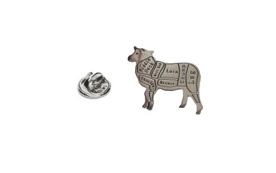 Butchers Cuts of Lamb / Sheep Lapel Pin