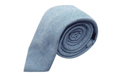 Sky Blue Herringbone Tie