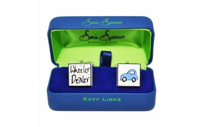 Blue Wheeler Dealer Cufflinks