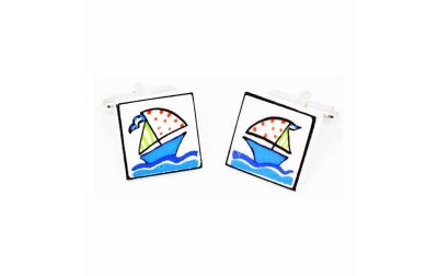 Blue Yacht Cufflinks